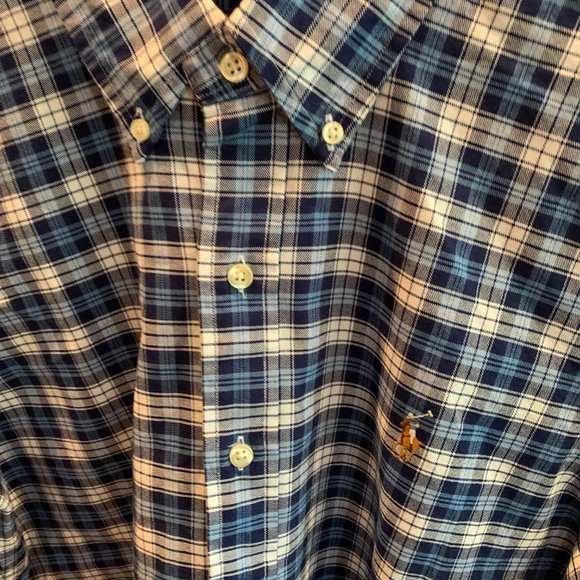 Ralph Lauren Classic Fit Long Sleeve Button Down Shirt Plaid Cotton Men SP - Picture 6 of 12
